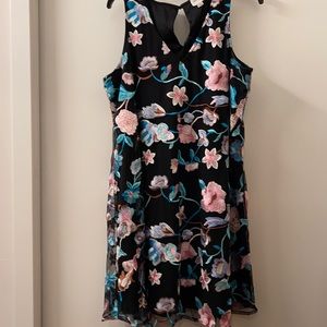 Beautiful black dress with flowers 🌸 🌺🌀